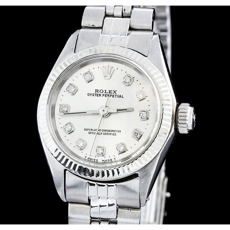 rolex oyster steel lady vintage